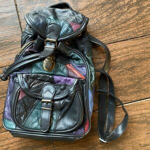 Patchwork Leather mini Backpack